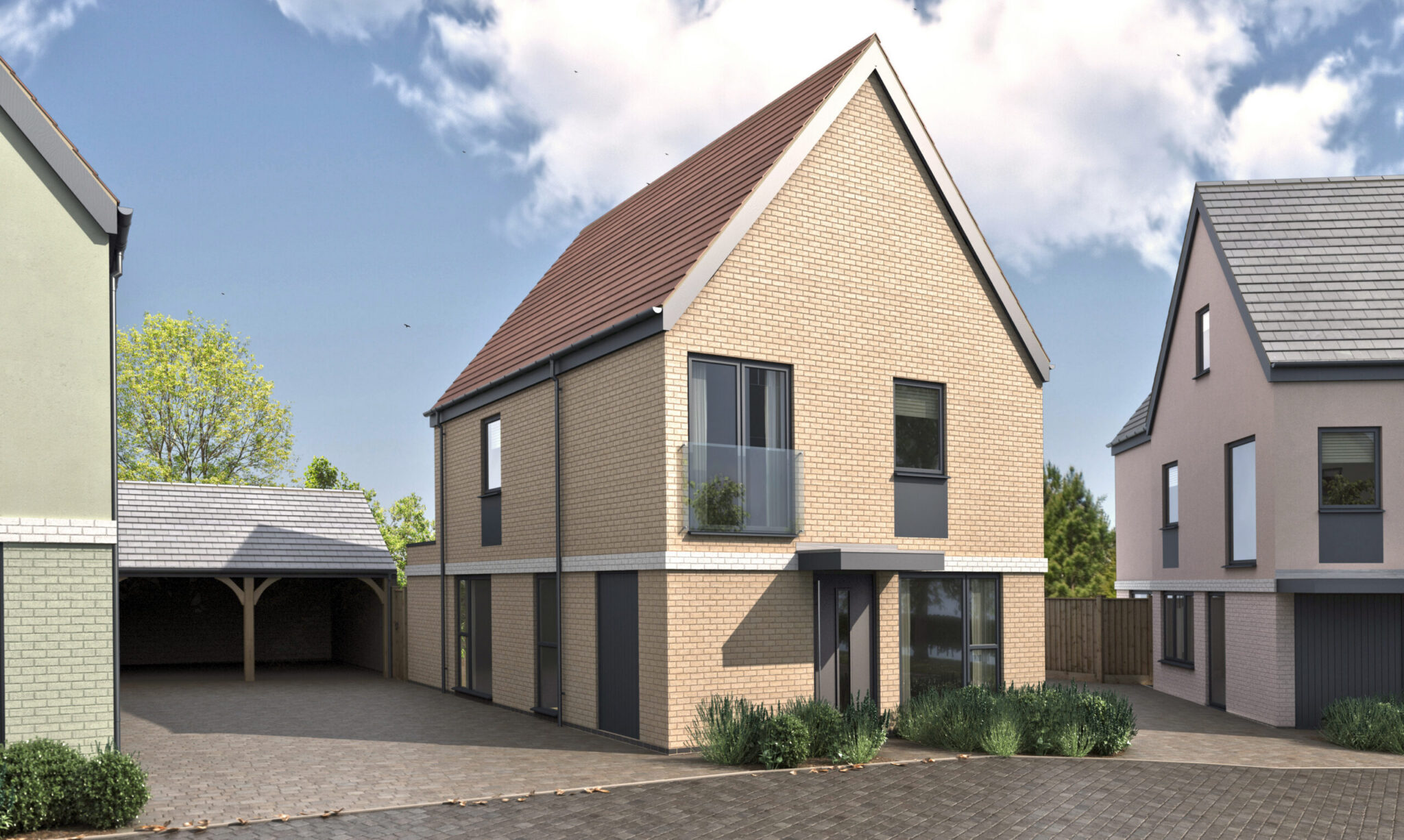 A detached three bedroom new home for sale at Abbey Walk in Coggeshall, Essex