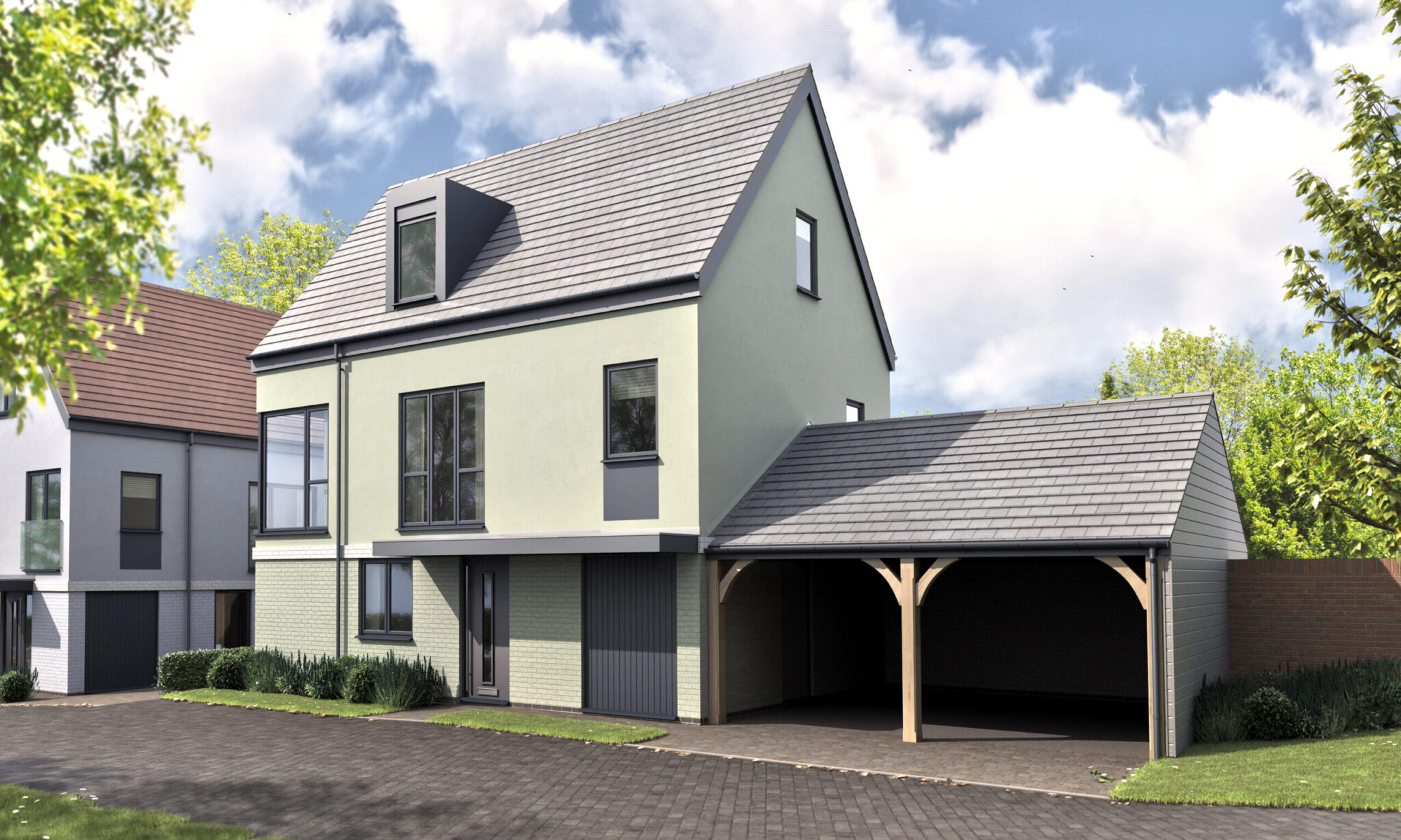 A detached four bedroom new home for sale at Abbey Walk in Coggeshall, Essex